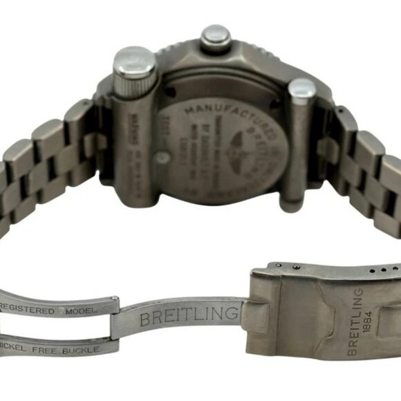 Breitling 43mm Men's Emergency Rare Yellow Dial Titanium Watch- Ref: E56121.1! - Picture 11 of 11